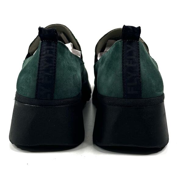 Fly London PECE406FLY Forest Green Wedge Loafer Womens EU 38 US 7.5-8 New $260 - Picture 4 of 10